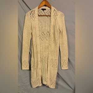 BCBGMaxAzria elegant Long Knit Cardigan in Beige